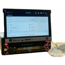 AUTORADIO 1 DIN SCHERMO A SCOMPARSA 7" AUTO TOUCH BLUETOOTH USB SD CAMERA 8802