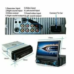 AUTORADIO 1 DIN SCHERMO A SCOMPARSA 7