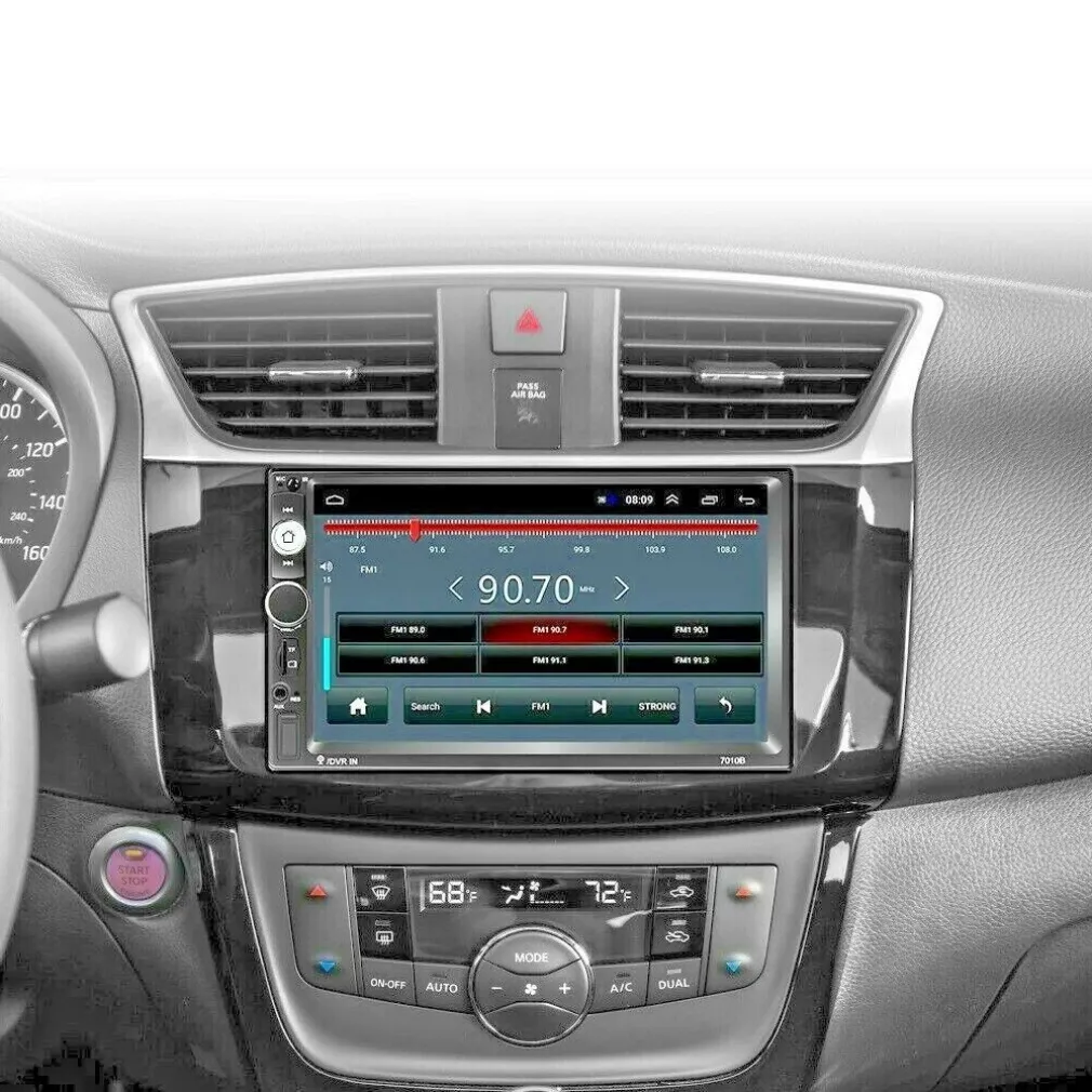 AUTORADIO 7" POLLICI 2 DIN TOUCH SCREEN STEREO BLUETOOTH AUX USB FM TF EC-7020