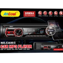 AUTORADIO LETTORE MP3 CA003 AUDIO PER AUTO UNIVERSALE 1 DIN BLUETOOTH WIRELESS