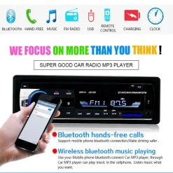 AUTORADIO LETTORE MP3 CA001B SISTEMA AUDIO AUTO UNIVERSALE 1 DIN BLUETOOTH AUX