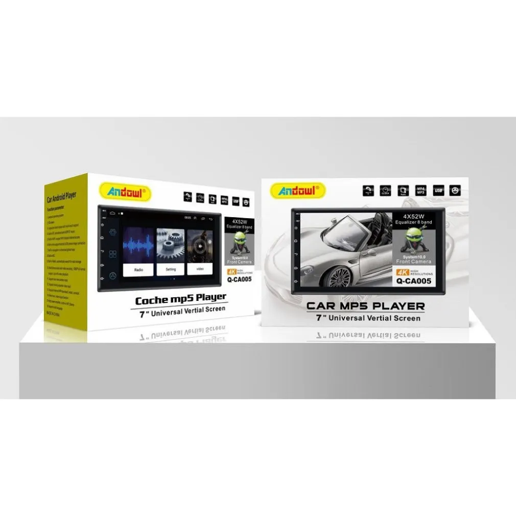 AUTORADIO STEREO 2 DIN 7" TOUCH SCREEN BLUETOOTH AUX USB SD LETTORE MP5 Q-CA005