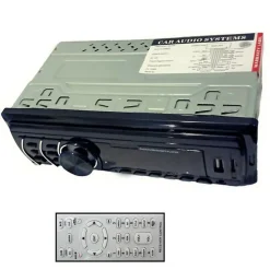 AUTORADIO STEREO AUTO VIVAVOCE BLUETOOTH AUX MP3 SD USB 65WX4 LE-502 LUCI COLORI