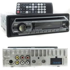 AUTORADIO STEREO PER AUTO RADIO FM MP3 SD USB DVD CD AUX GT460U CON TELECOMANDO