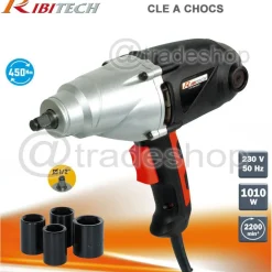 AVVITATORE PNEUMATICO AD IMPULSI ELETTRICO 1010W IN VALIGETTA RIBITECH PRCCEKIT5