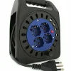 AVVOLGICAVO ELETTRICO PROLUNGA CORRENTE AVVOLGI CAVO 15 METRI 4 PRESE SCHUKO 2P