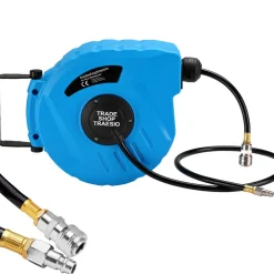 AVVOLGITUBO ARIA COMPRESSA CON TUBO 15 MT ATTACCO 1/4 FISSAGGIO A PARETE MURO