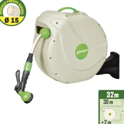 AVVOLGITUBO AUTOMATICO ACQUA 30 METRI RIBIMEX PRD32P CON FISSAGGIO A PARETE