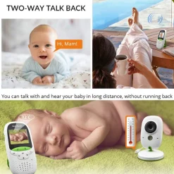 BABY MONITOR SCHERMO LCD 2″ MONITORAGGIO BAMBINO WIRELESS VIDEO A 2 VIE Q-SX904