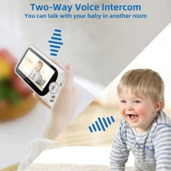 BABY MONITOR VIDEO DIGITALE WIRELESS Q-SX905 MONITOR LCD DA 4.3