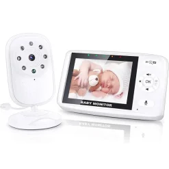 BABY MONITOR VIDEOCAMERA SCHERMO 3.5" WIRELESS CON FOTOCAMERA VISIONE NOTTURNA
