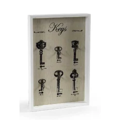 BACHECA PORTACHIAVI DA PARETE LEGNO APPENDINO KEYS 20X3X30 CM VARI COLORI 813474