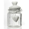 BARATTOLO CONTENITORE CON CUORE BIANCO IN VETRO UTILISSIMI 13 CM 300 ML 681929
