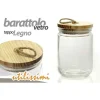 BARATTOLO CONTENITORE IN VETRO CON TAPPO IN LEGNO CLASSICO 11X21CM 1500ML 731044