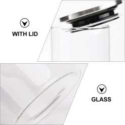 BARATTOLO DA 900ML SOTTOVUOTO ALIMENTI IN VETRO TRASPARENTE CEREALI SNACK CUCINA