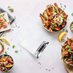 BARATTOLO DA 900ML SOTTOVUOTO ALIMENTI IN VETRO TRASPARENTE CEREALI SNACK CUCINA