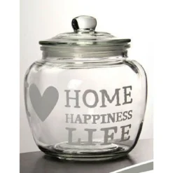 BARATTOLO ERMETICO VETRO CONTENITORE CUCINA DECO MODERNO COPERCHIO 1,5 LT 652622