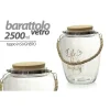 BARATTOLO VETRO MANIGLIA CORDA TAPPO IN SUGHERO 2,5 LT DECORATO 15.1X20CM 758393