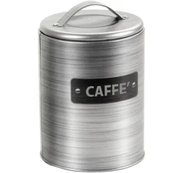 BARATTOLO ZUCCHERO CAFFÈ CONTENITORE CUCINA LATTA SATINATO MODERNO 11X16CM 759819