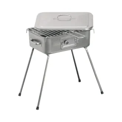 BARBECUE CON GRIGLIA FORNACELLA BRACE A CARBONE CARBONELLA PIEDI PIEGHEVOLI