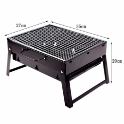 BARBECUE PORTATILE A CARBONELLA PER GRIGLIATE CARNE PESCE VERDURE 20X35X27 CM