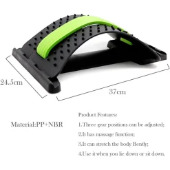 BARELLA POSTERIORE LOMBARE PER DISTENDERE SCHIENA AGOPUNTURA ALLUNGAMENTO VERDE