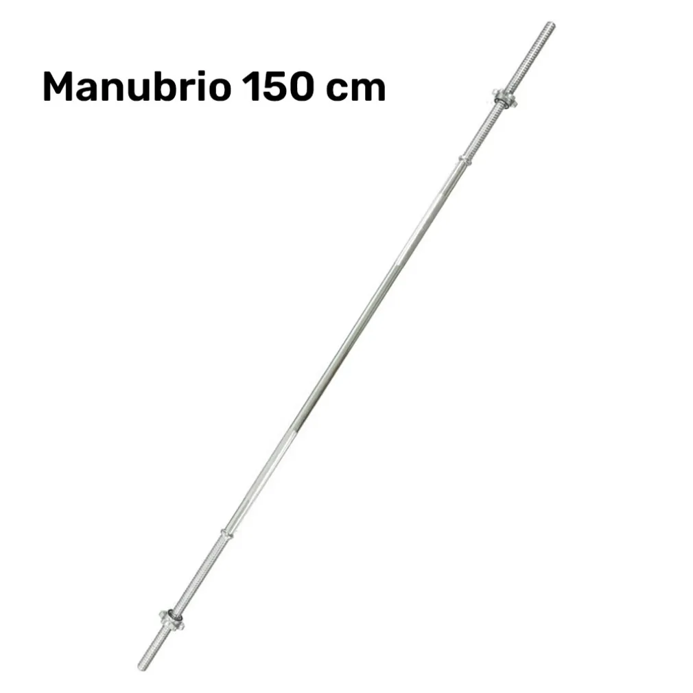 BARRA BILANCIERE LUNGHEZZA 150 CM ANTISCIVOLO ACCIAIO CROMATO PALESTRA FITNESS