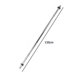 BARRA BILANCIERE LUNGHEZZA 150 CM ANTISCIVOLO ACCIAIO CROMATO PALESTRA FITNESS