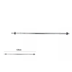 BARRA BILANCIERE LUNGHEZZA 120 CM ANTISCIVOLO ACCIAIO CROMATO PALESTRA FITNESS