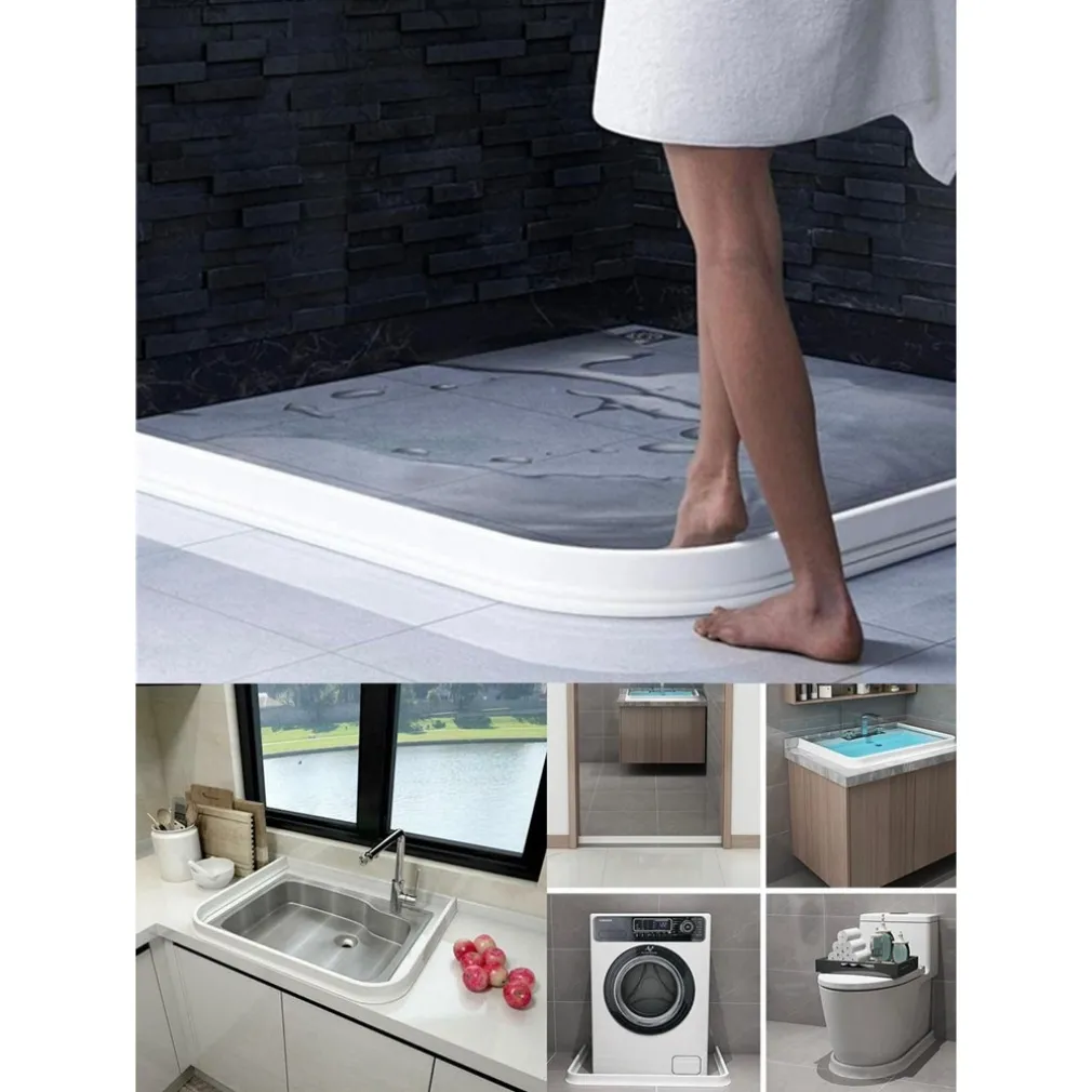 BARRIERA STRISCIA DI TENUTA IN PVC PARA ACQUA PER DOCCIA BAGNO E LAVELLO CUCINA