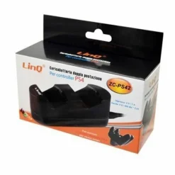 BASE CARICABATTERIA DOPPIA DOCK PER 2 CONTROLLER JOYPAD JOYSTICK PS4 CAVO ZC-PS42