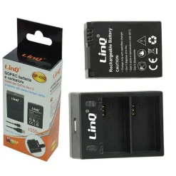 BASE CARICABATTERIA DUAL DOCK + BATTERIA 1050MAH ADATTO PER GOPRO HERO 3 GP-4302