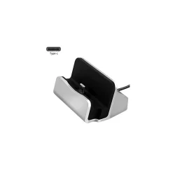 BASE DOCK CARICABATTERIE X ATTACCO TYPE-C TYPE C SUPPORTO TAVOLO RICARICA E SYNC
