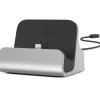 BASE DOCK CARICABATTERIE X IPHONE 5 5S 5C SUPPORTO TAVOLO RICARICA E SYNC