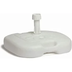BASE PER OMBRELLONE DA GIARDINO SPIAGGIA RIEMPIBILE 14LT 44.5X44.5XH10CM BIANCO 008654