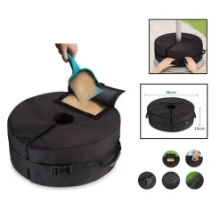 BASE PER OMBRELLONE PESO REGOLABILE CON APERTURA LATERALE DA ESTERNO GIARDINO PATIO 020675