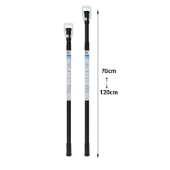 BASTONE ASTA PER TENDA DOCCIA BARRA TELESCOPICO 70 A 120 CM ALLUMINIO NERO 87231