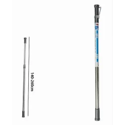 BASTONE ASTA TENDA DOCCIA BARRA TELESCOPICO 140 A 260 CM ALLUMINIO CROMATO 56622