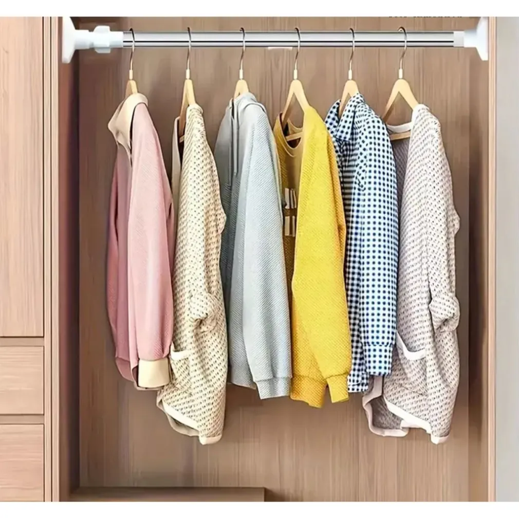 BASTONE SILVER ESTENSIBILE ASTA APPENDIABITI TENDE REGOLABILE DA 70-120 CM 59408