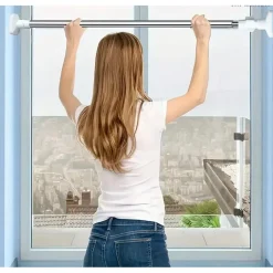 BASTONE SILVER ESTENSIBILE ASTA APPENDIABITI TENDE REGOLABILE DA 70-120 CM 59408