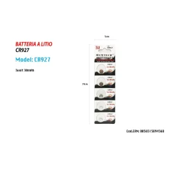 BATTERIA A BOTTONE CR927 A LITIO PILE MAXTECH CR927 30MAH 3 VOLT 5PZ PER OROLOGI