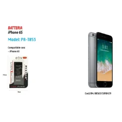 BATTERIA COMPATIBILE CON IPHONE 6S RICAMBIO SMARTPHONE MAXTECH 1715MAH PA-T053