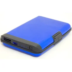 BATTERIA ESTERNA POWER BANK 2 IN 1 PORTA CARTE DI CREDITO TESSERA IN ALLUMINIO