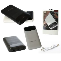 BATTERIA ESTERNA POWER BANK 15000MAH LED CARICABATTERIE USB 5V 2.1A TYPE C