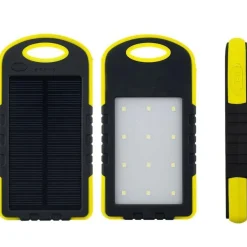 BATTERIA ESTERNA POWERBANK 8800 mAh SOLARE LUCE LED CARICATORE SMARTPHONE