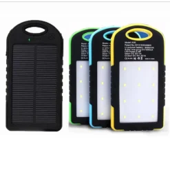 BATTERIA ESTERNA POWERBANK 8800 mAh SOLARE LUCE LED CARICATORE SMARTPHONE