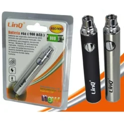 BATTERIA PER SIGARETTE ELETTRONICHE EGO 900MAH CON LED INDICATORE CARICA EGO-900