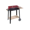 BBQ BARBECUE RETTANGOLARE 51X32X69CM CON STRUTTURA ACCIAIO RIPIANI LEGNO 2600053