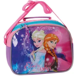 BEAUTY CASE DA VIAGGIO FROZEN CESTINO SCUOLA ELSA ANNA 25 CM ROSA AZZURRO