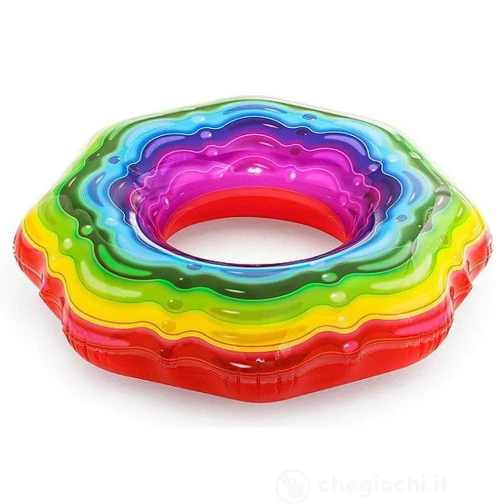 BESTWAY SALVAGENTE CIAMBELLA GONFIABILE RAINBOW ARCOBALENO PISCINA NUOTO MARE